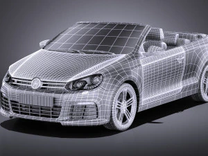 Volkswagen Golf R Convertible 2014 vray 3D Model
