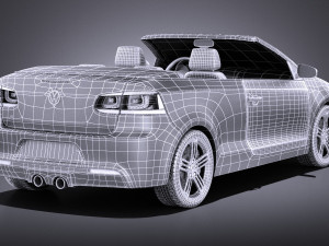 Volkswagen Golf R Convertible 2014 vray Model 3D