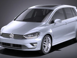 大众高尔夫 Sportsvan 2015 vray 3D 模型