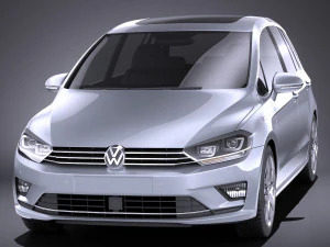 Volkswagen Golf Sportsvan 2015 vray Model 3D
