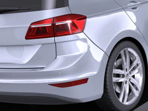 Volkswagen Golf Sportsvan 2015 vray Model 3D
