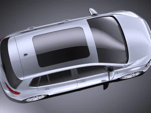 Volkswagen Golf Sportsvan 2015 vray Model 3D