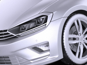 Volkswagen Golf Sportsvan 2015 vray 3D Model