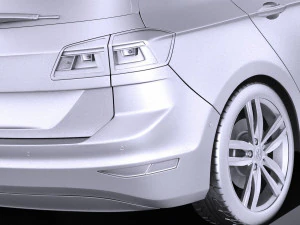 Volkswagen Golf Sportsvan 2015 vray Model 3D