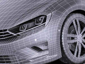 Volkswagen Golf Sportsvan 2015 vray 3D Model