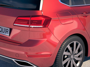 Volkswagen Golf Sportsvan 2018 3D Модель
