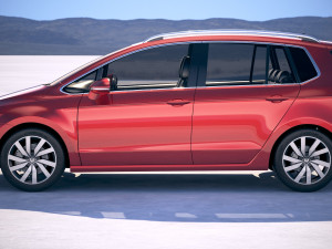 Volkswagen Golf Sportsvan 2018 3D Модель
