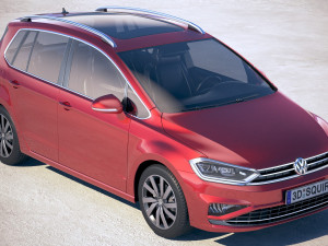 Volkswagen Golf Sportsvan 2018 3D Модель