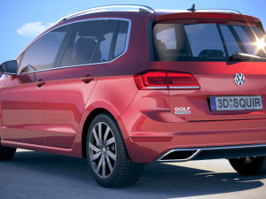 Volkswagen Golf Sportsvan 2018 3D Модель