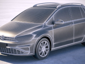 Volkswagen Golf Sportsvan 2018 3D Модель