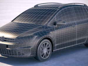 Volkswagen Golf Sportsvan 2018 3D Модель