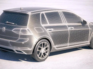 Volkswagen Golf TDi 2017 3D Model