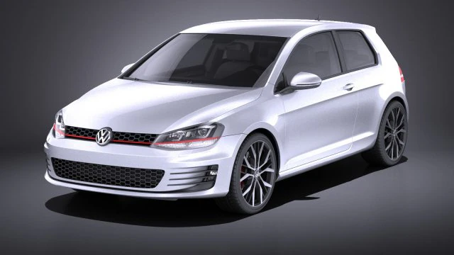 Volkswagen Golf VII GTI 2014 vray Modelo 3D .c4d .max .obj .3ds .fbx .stl .blend 