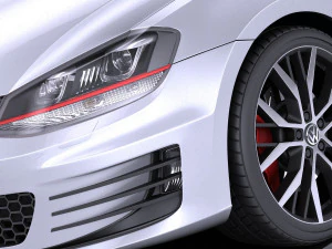 Volkswagen Golf VII GTI 2014 vray Modelo 3D
