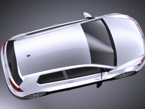 Volkswagen Golf VII GTI 2014 vray 3D Model