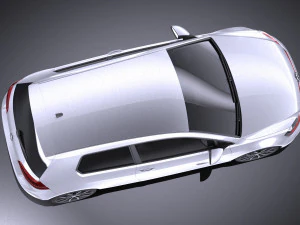 Volkswagen Golf VII GTI 2014 vray Modelo 3D