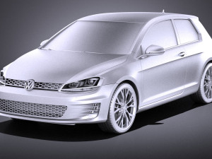 Volkswagen Golf VII GTI 2014 vray 3D Model