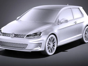 Volkswagen Golf VII GTI 2014 vray Modelo 3D