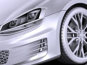 Volkswagen Golf VII GTI 2014 vray 3D Model
