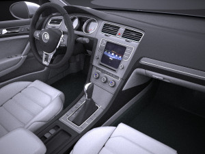 Volkswagen Golf VII GTI 2014 vray 3D Model