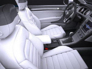 Volkswagen Golf VII GTI 2014 vray 3D Model