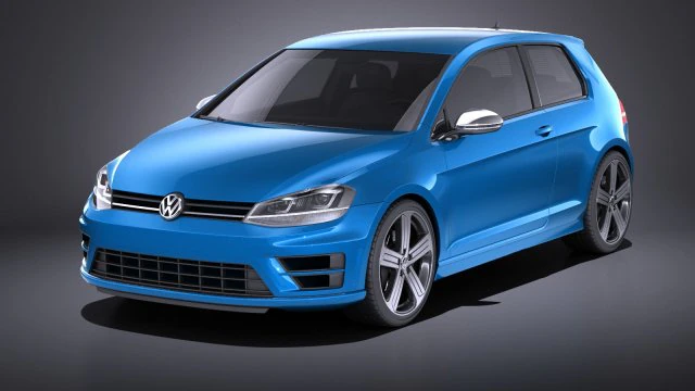 Volkswagen Golf VII R 2014 vray Modelo 3D .c4d .max .obj .3ds .fbx .stl .blend 