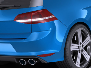 Volkswagen Golf VII R 2014 vray 3D Модель