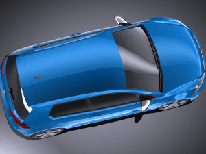 Volkswagen Golf VII R 2014 vray 3D Модель