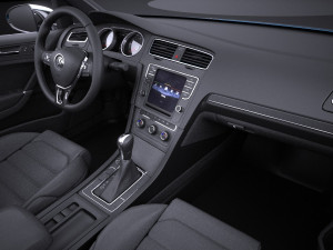 Volkswagen Golf VII R 2014 vray 3D Модель