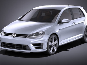 Volkswagen Golf VII R 5-door 2015 vray 3D Model