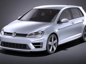 大众高尔夫 VII R 5 门 2015 vray 3D 模型