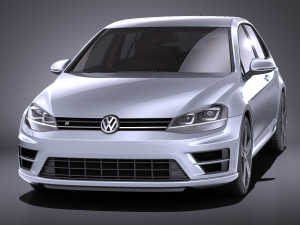 Volkswagen Golf VII R 5-door 2015 vray 3D 모델