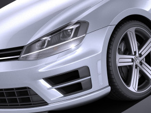 Volkswagen Golf VII R 5-door 2015 vray 3D 모델