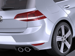 Volkswagen Golf VII R 5-door 2015 vray 3D 모델