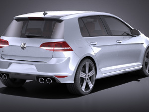 Volkswagen Golf VII R 5-door 2015 vray 3D 모델