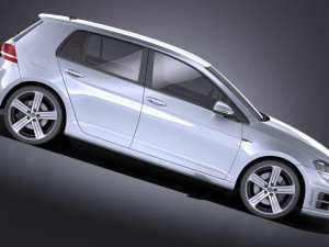 Volkswagen Golf VII R 5-door 2015 vray 3D 모델