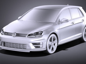 Volkswagen Golf VII R 5-door 2015 vray 3D 모델