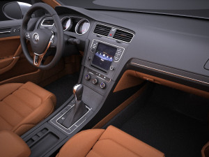 Volkswagen Golf VII R 5-door 2015 vray 3D 모델
