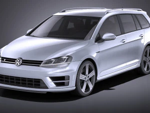Volkswagen Golf VII R Variante 2015 vray Modelo 3D