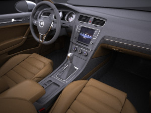 Volkswagen Golf VII R Variant 2015 vray Modelo 3D