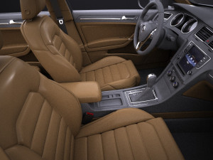 Volkswagen Golf VII R Variant 2015 vray Modelo 3D