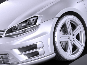 Volkswagen Golf VII R Variant 2015 vray Modelo 3D