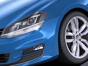 Volkswagen Golf Variant 2014 vray 3D 模型