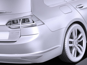 Volkswagen Golf Variant 2014 vray 3D 模型