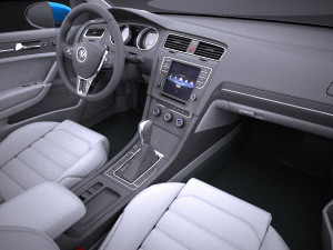 Volkswagen Golf Variant 2014 vray 3D 模型