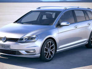 Volkswagen Golf Variant 2017 3D Model