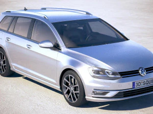 Volkswagen Golf Variant 2017 3D Model