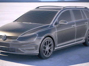 Volkswagen Golf Variant 2017 3D Model