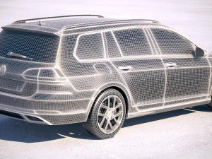 Volkswagen Golf Variant 2017 3D Model