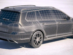 Volkswagen Golf Variant 2017 3D Model